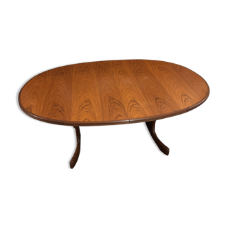 Dining table with central extension, teak, 1960s