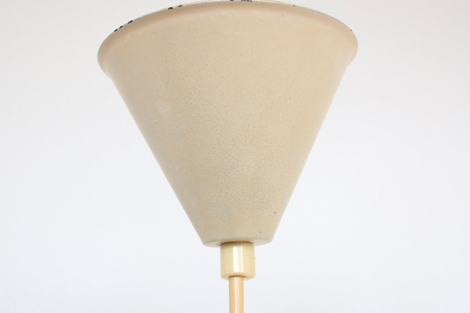 Vintage Space Age RVS Hanging Lamp with acrylic inserts, Mid Century Pendant