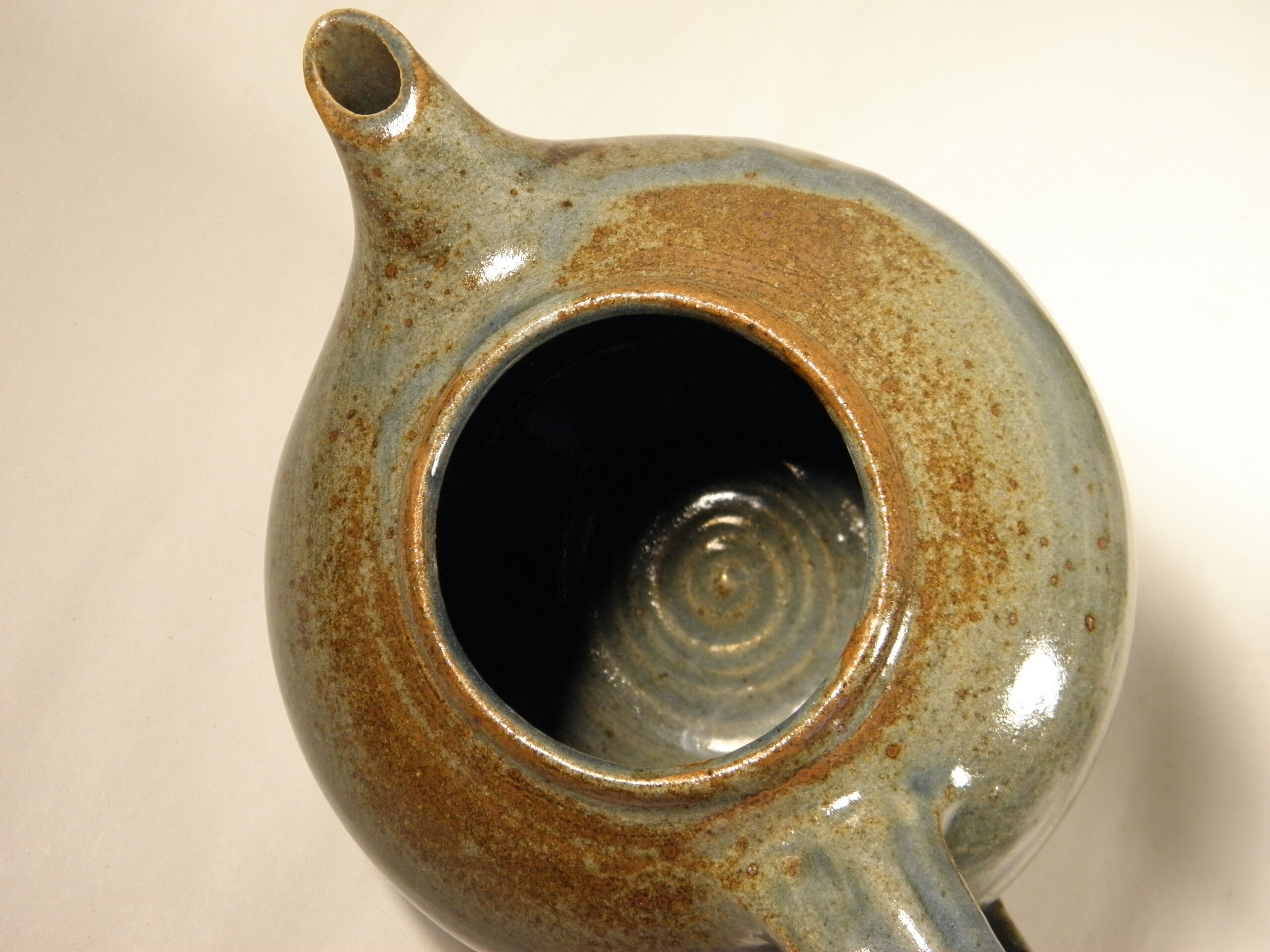 Enamelled stoneware tea set