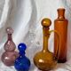 Biot blown glass bottle