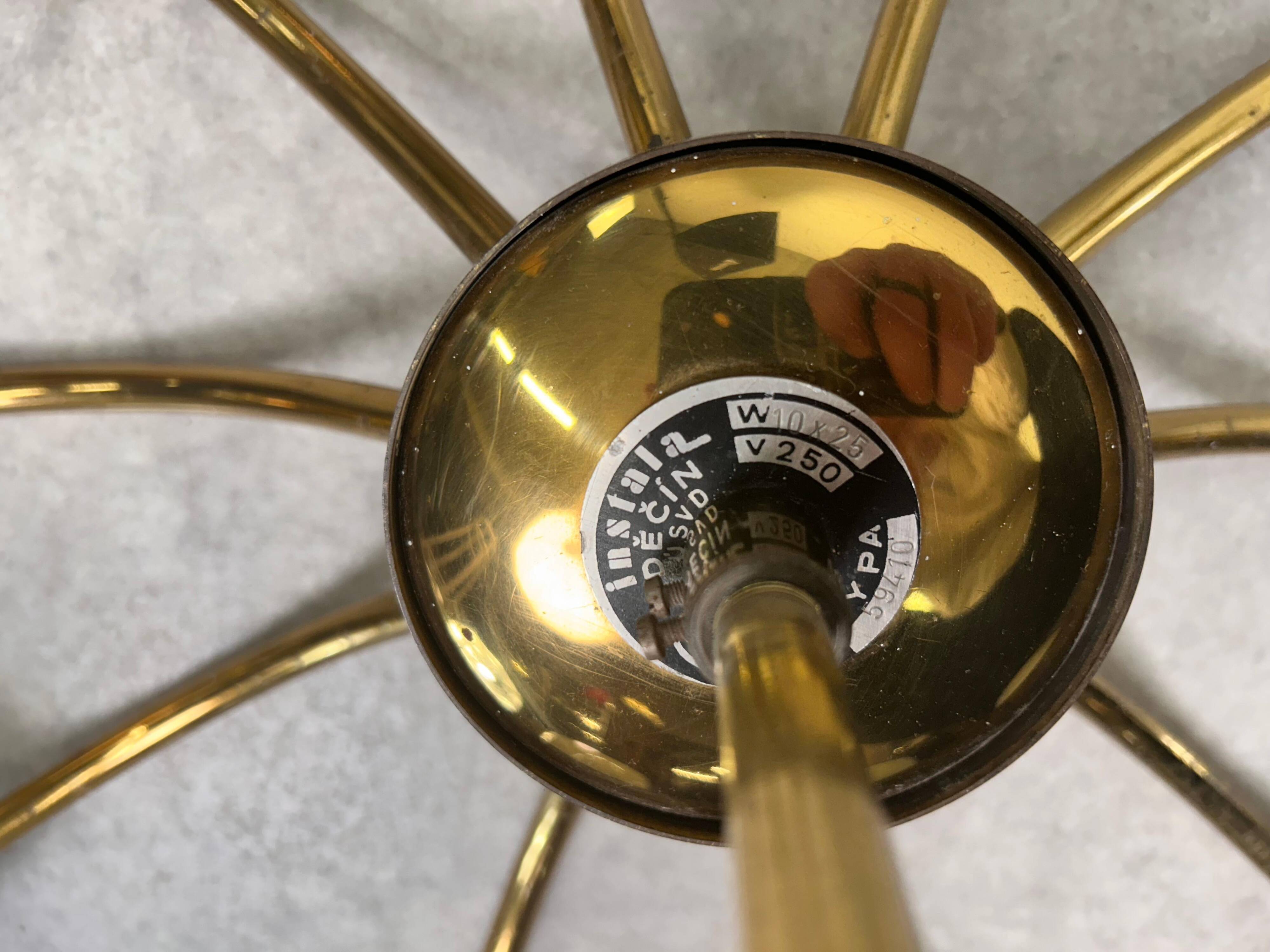 Modern mid-century chandelier by Instala Děčín.