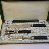 Ebony leg of lamb cutlery service, late 19th century