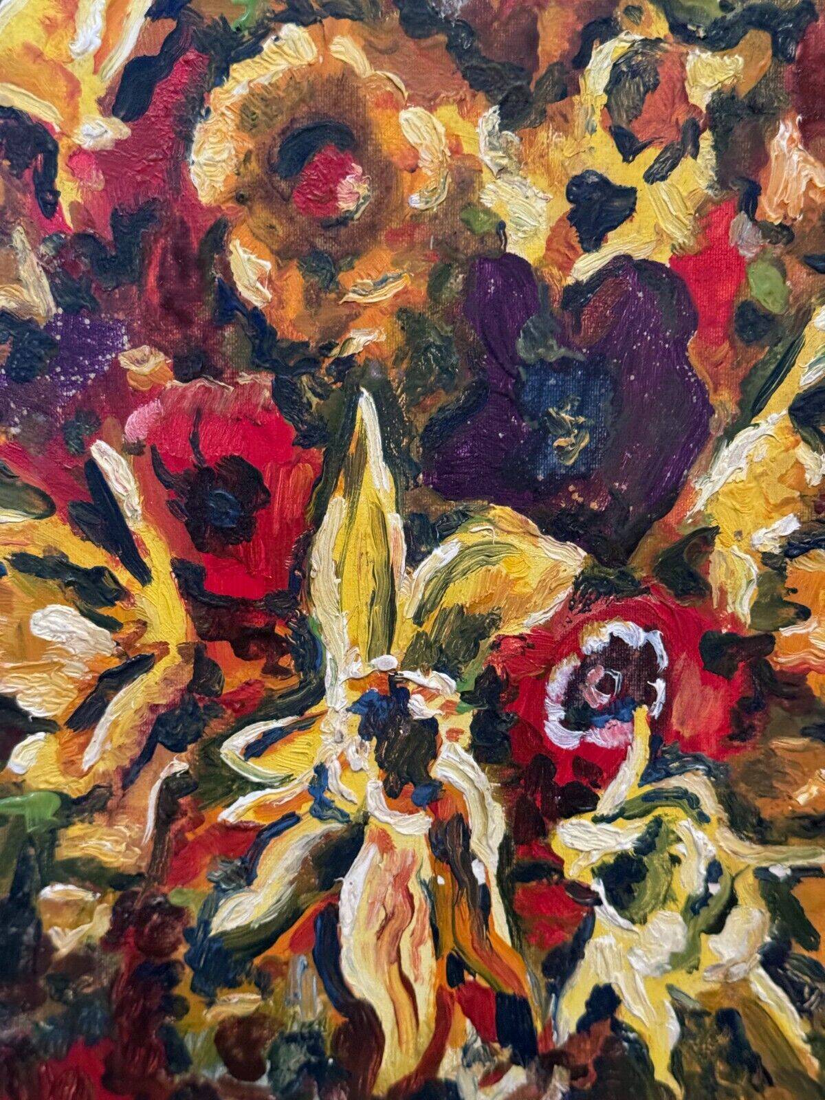 Oil on cardboard by J.-P. Ducos still life 1960