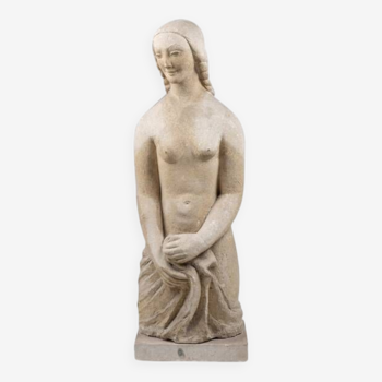 Limestone sculpture representing Mary Magdalene. 1940s.