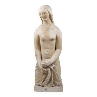 Limestone sculpture representing Mary Magdalene. 1940s.