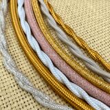 Vintage tulip lamp in amber glass