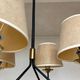 Modernist pendant lamp 1950 in the taste of Jean Royère tube and brass