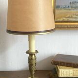 Brass candlestick style lamp