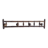 Antique bistro coat rack made of turned wood