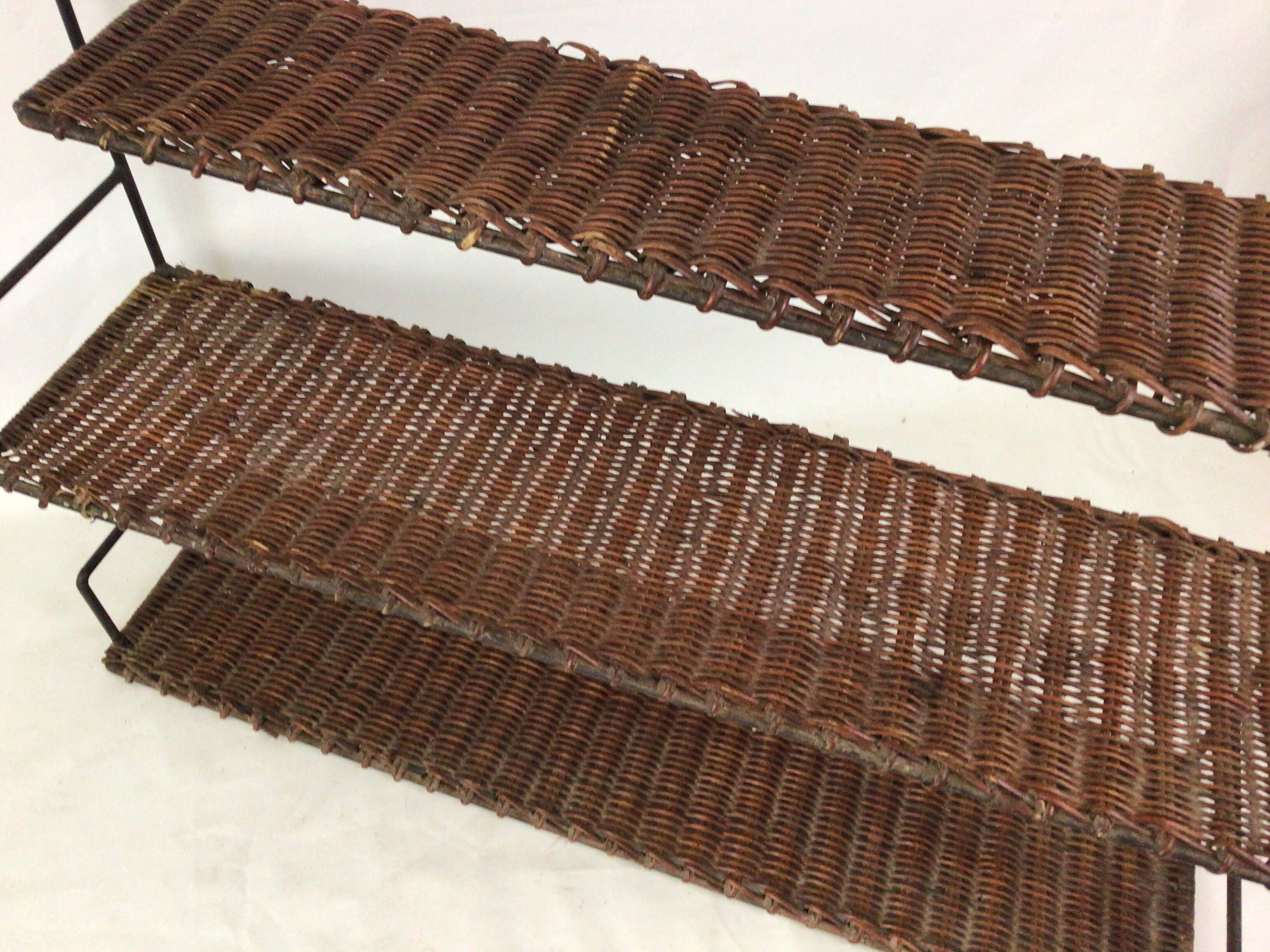 Metal and wicker shelf Raoul Guys