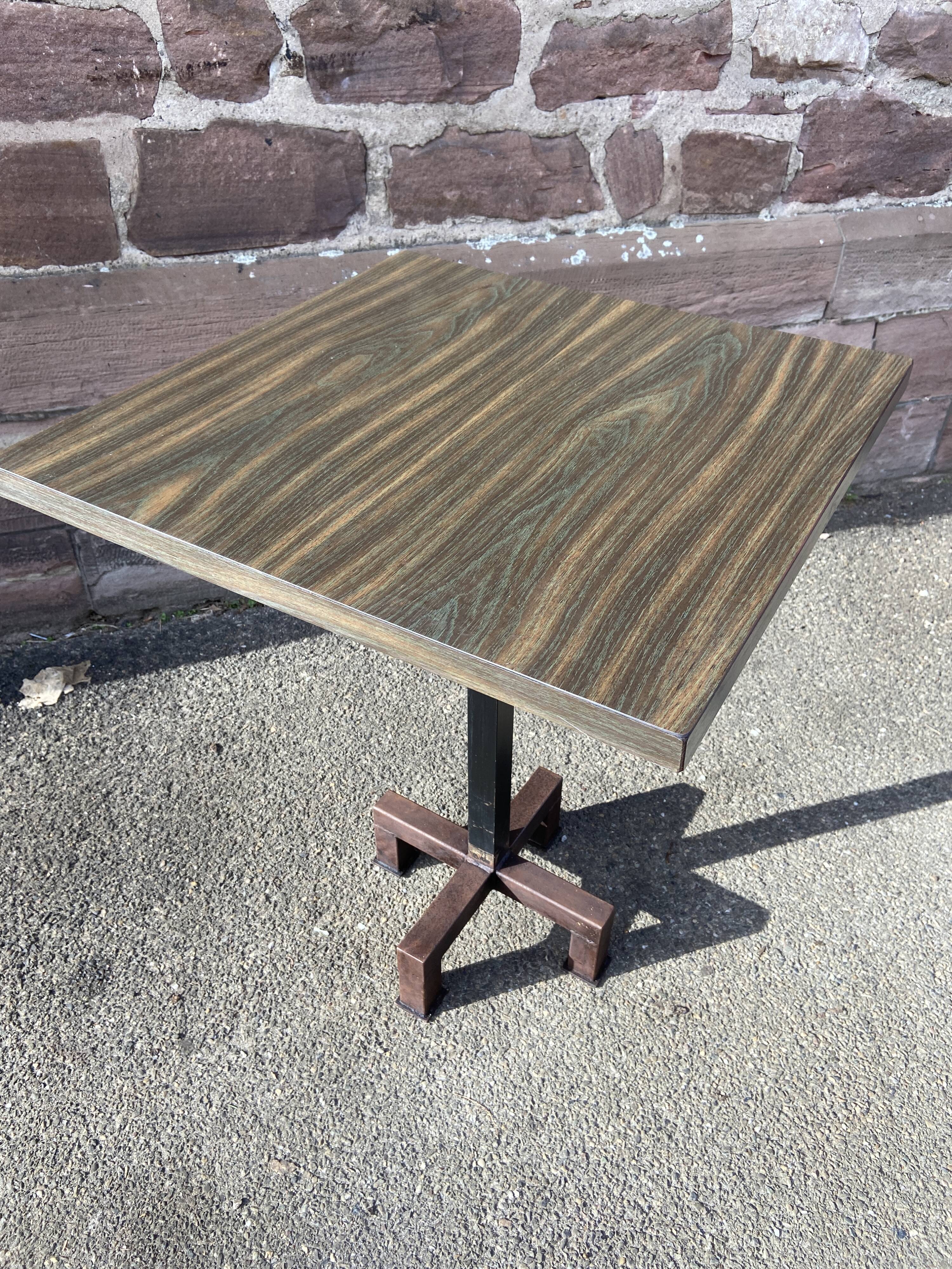 1970s Formica and metal cafe bistro table