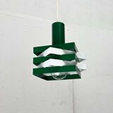 Modern metal lamella pendant lamp from the mid-century in the style of J. J. M. Hoogervorst for Anvia, 1960s.