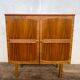 Vintage buffet with 2 doors – 60s/70s – wood and chrome handles