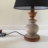 Lamp in stone and wood turned by noaïlles