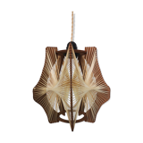 Scandinavian vintage suspension in wood and stretched wires