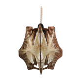 Scandinavian vintage suspension in wood and stretched wires