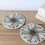 Set of 2 Royal Copenhagen trivets, Denmark, 1970s