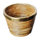 Rattan and brass basket, Italy, 1970