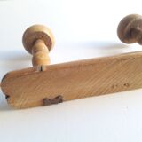 Wooden wall coat rack with 5 hooks
