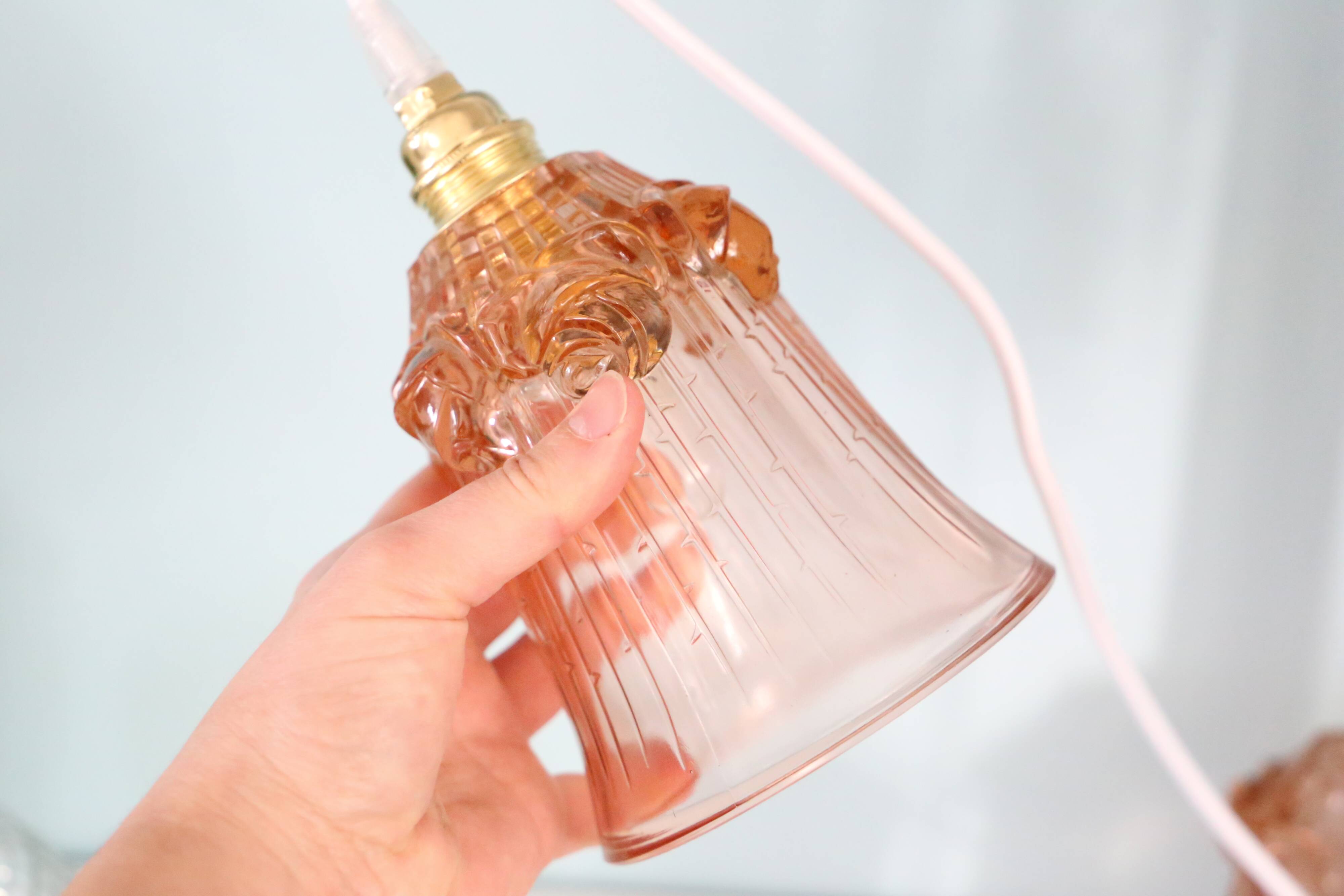 Pink glass walkman, vintage