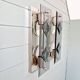Pair of chrome metal and smoked glass wall sconces, 1970s.