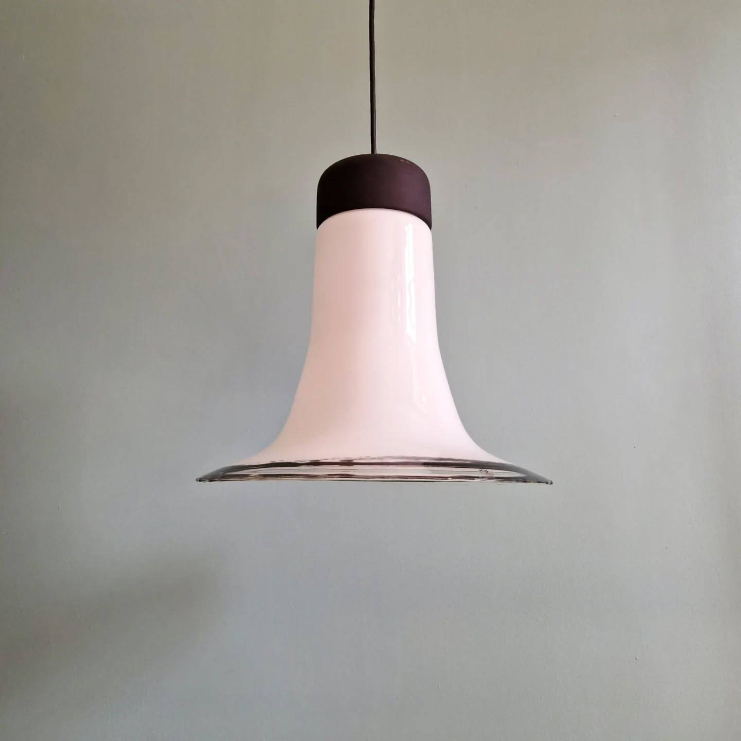 Large glass pendant light, Peill & Putzler, 1970s