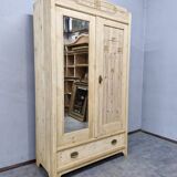 Beautiful Art Nouveau wardrobe with mirror