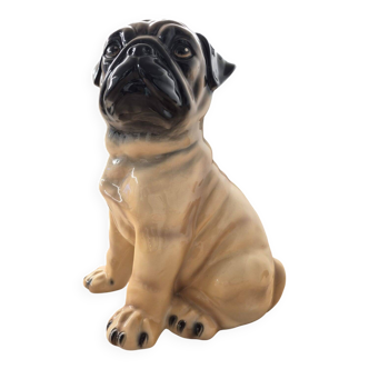 Chien Carlin en céramique