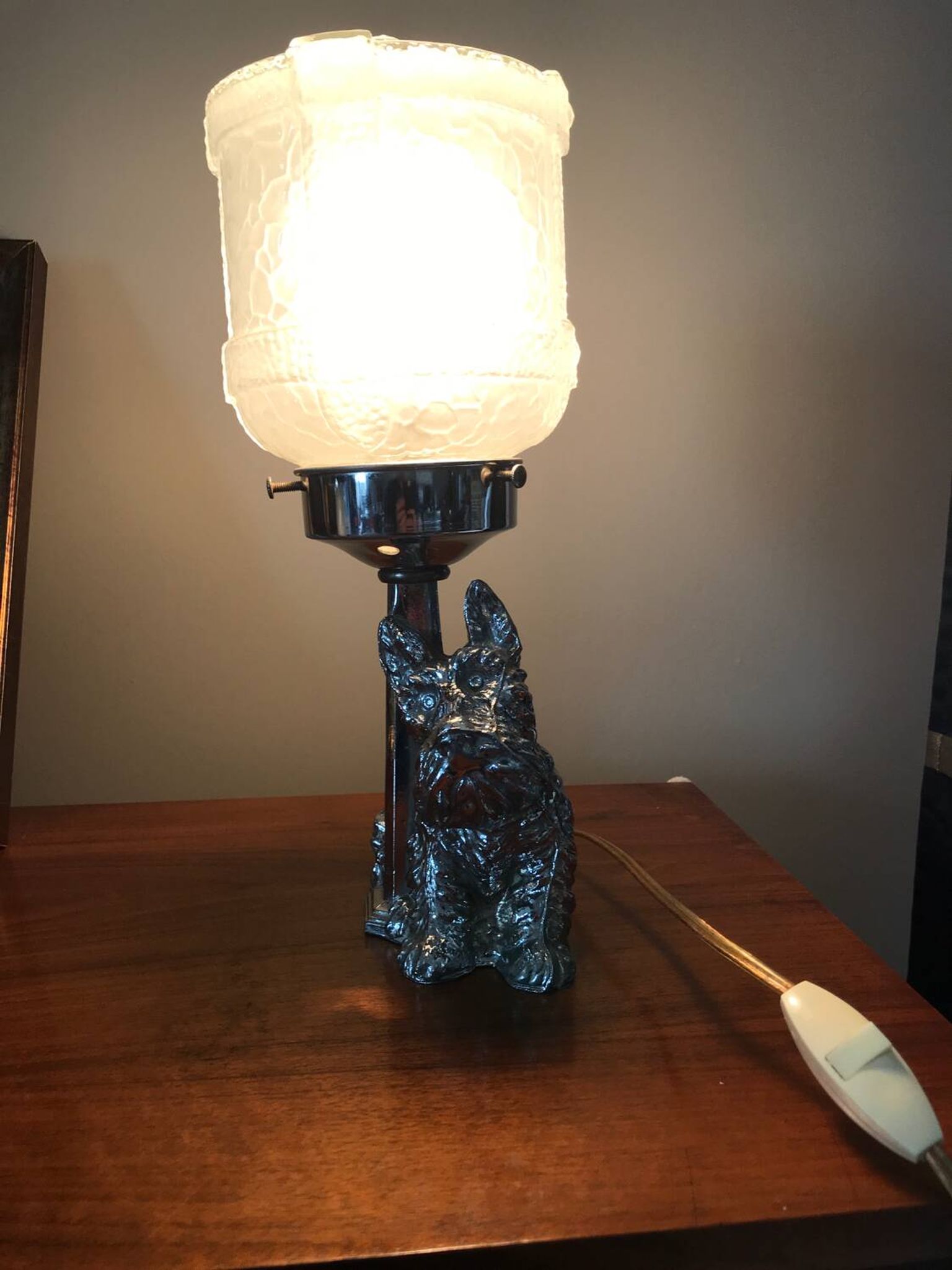 Lampe terrier écossais Art Déco