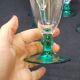6 Luminarc molière champagne flutes aqua green foot