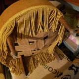 Golden fringed toad chair