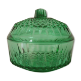 Candy or sugar maker in green glass Arcoroc