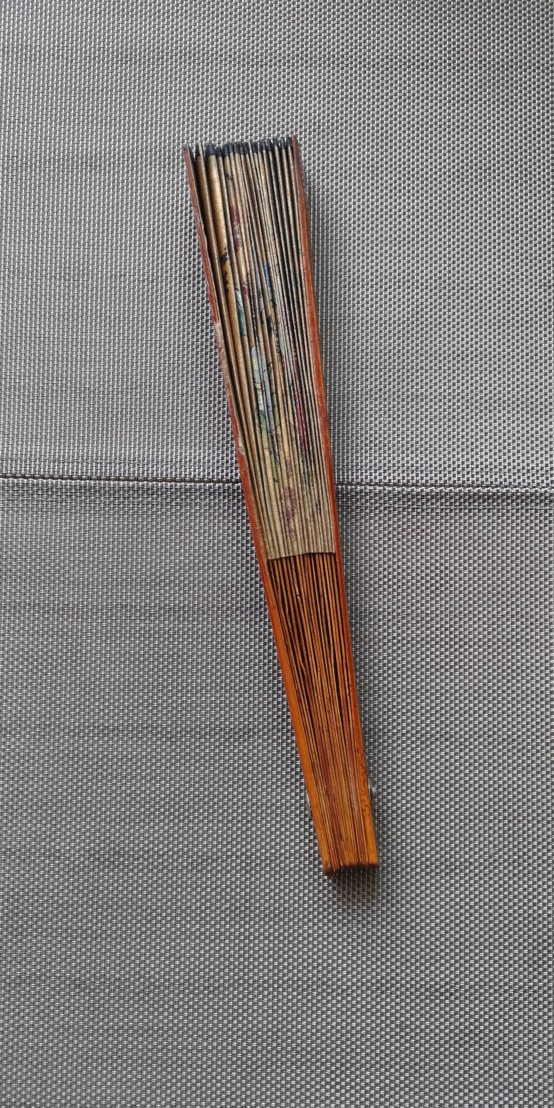 Eventail lacquered bamboo and hand wallpaper - china - 2nd half 20th century