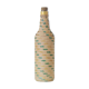 Glass and wicker bottle