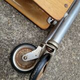 Vintage Textable folding rolling serving cart from the 1960s-70s