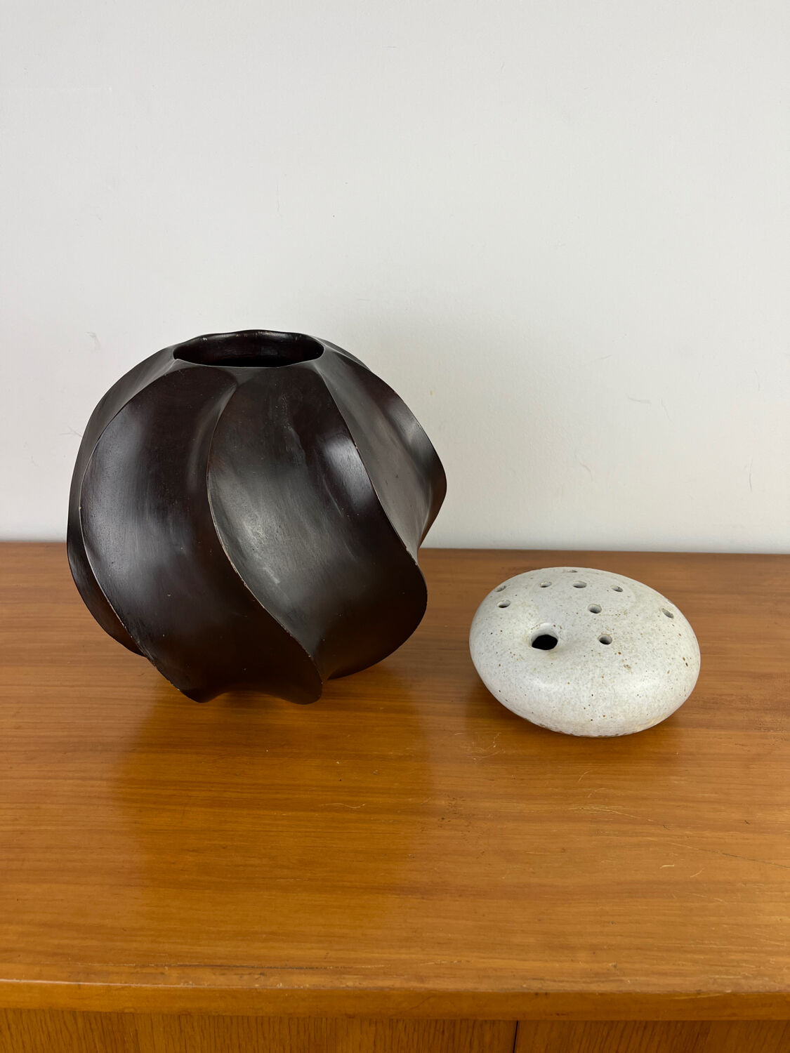 Ceramic flower holder Tromborg Denmark Scandinavian