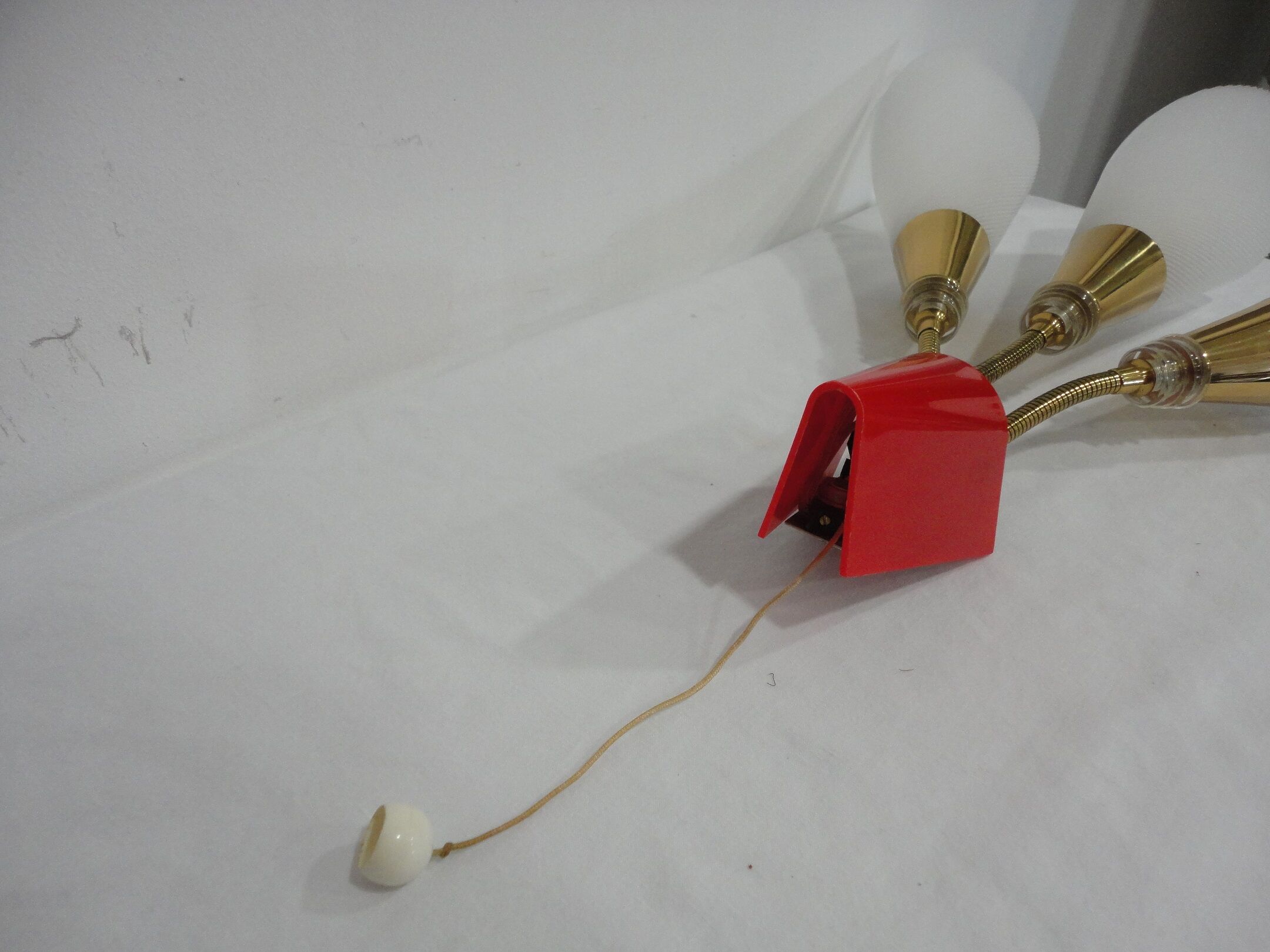 Rare vintage flexible 3-light applique.