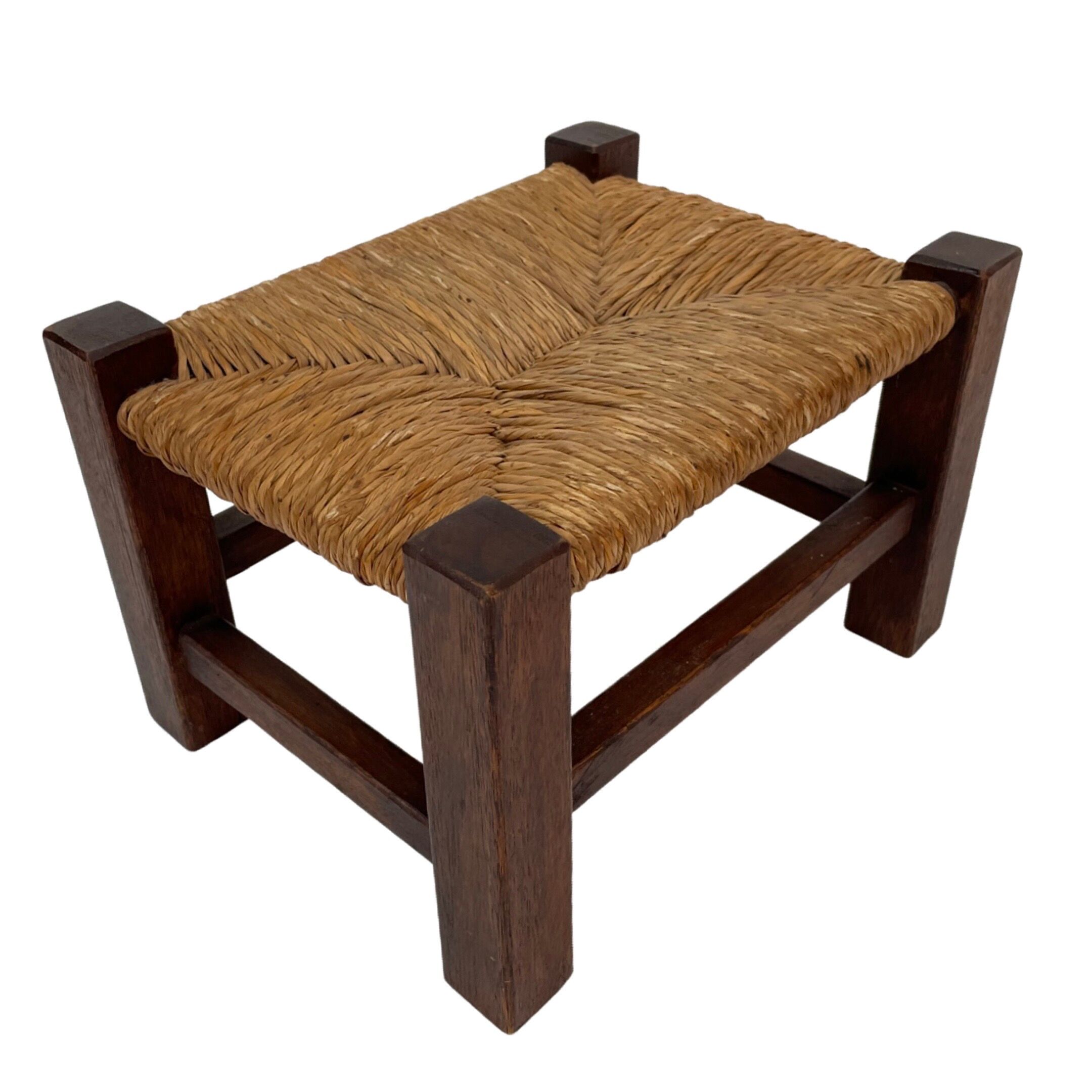Vintage footstool stool minimalist