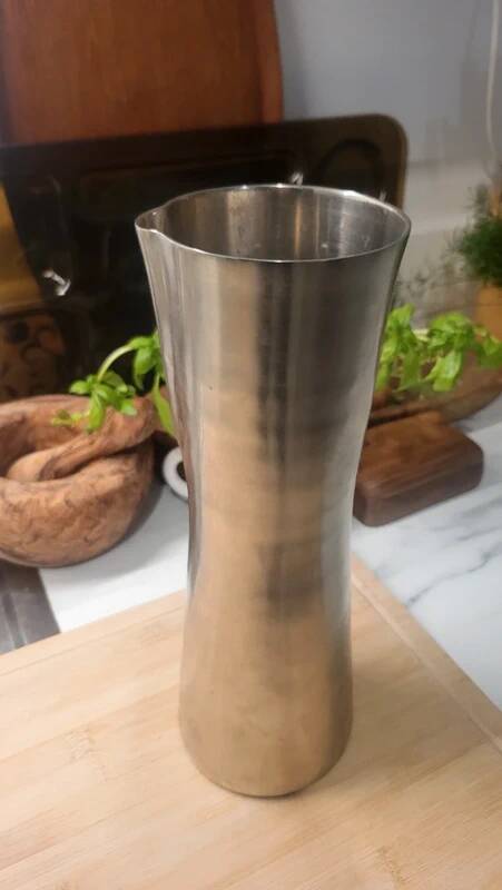 Large designer stainless steel vase