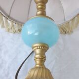 Opaline and bronze lamp
