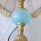 Lampe opaline et bronze