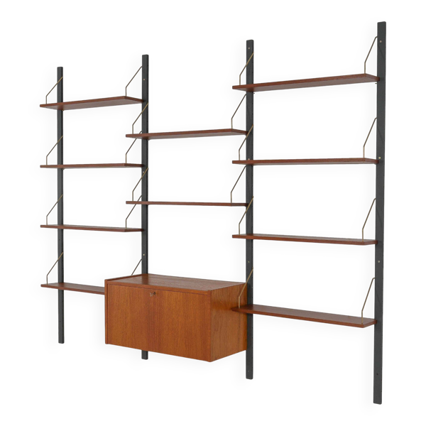 Étagères modulaires en placage de teck, Danemark, années 1970