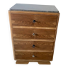 Chest of drawers, vintage Art Deco style 4-drawer chest of drawers