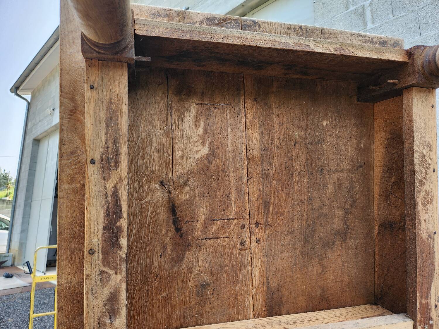 19th century farmhouse table in raw oak