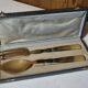 vintage metal horn salad service 25cm antique tableware set