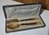 vintage metal horn salad service 25cm antique tableware set
