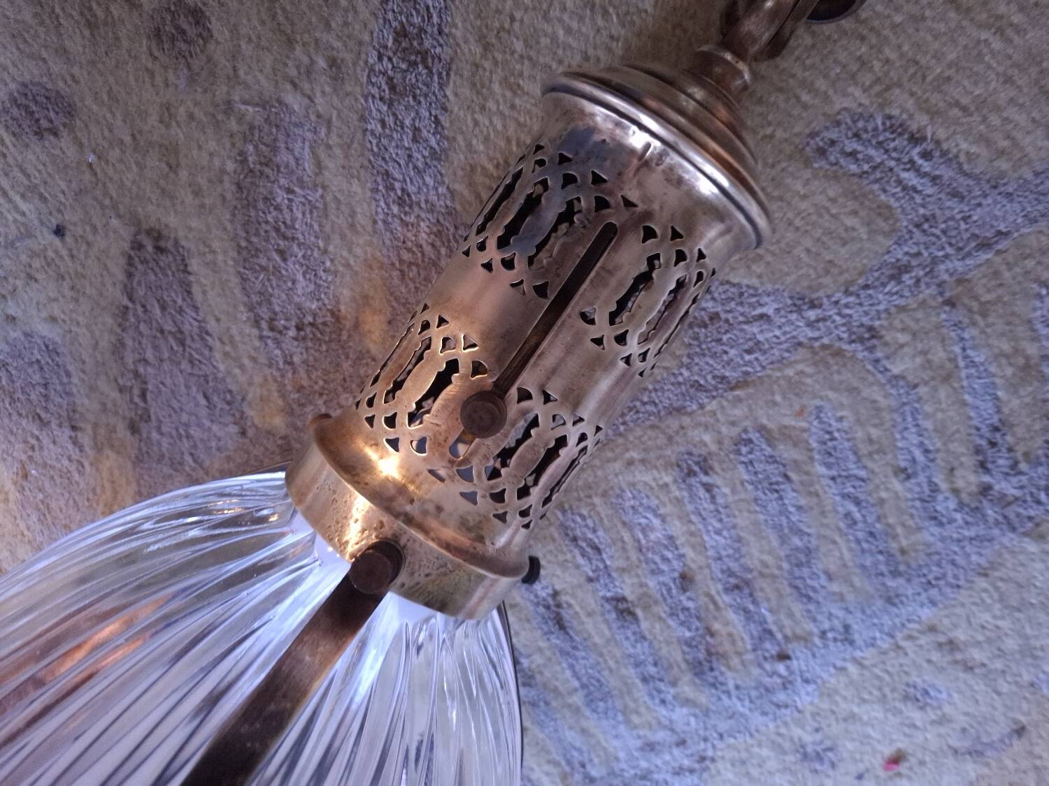 Chandelier, 1920s Holophane pendant light