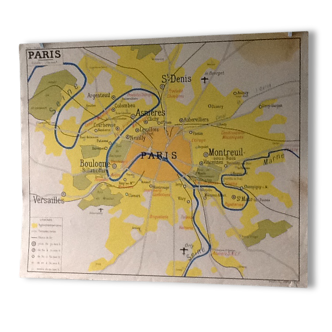 Geographic vintage - Paris/Paris map