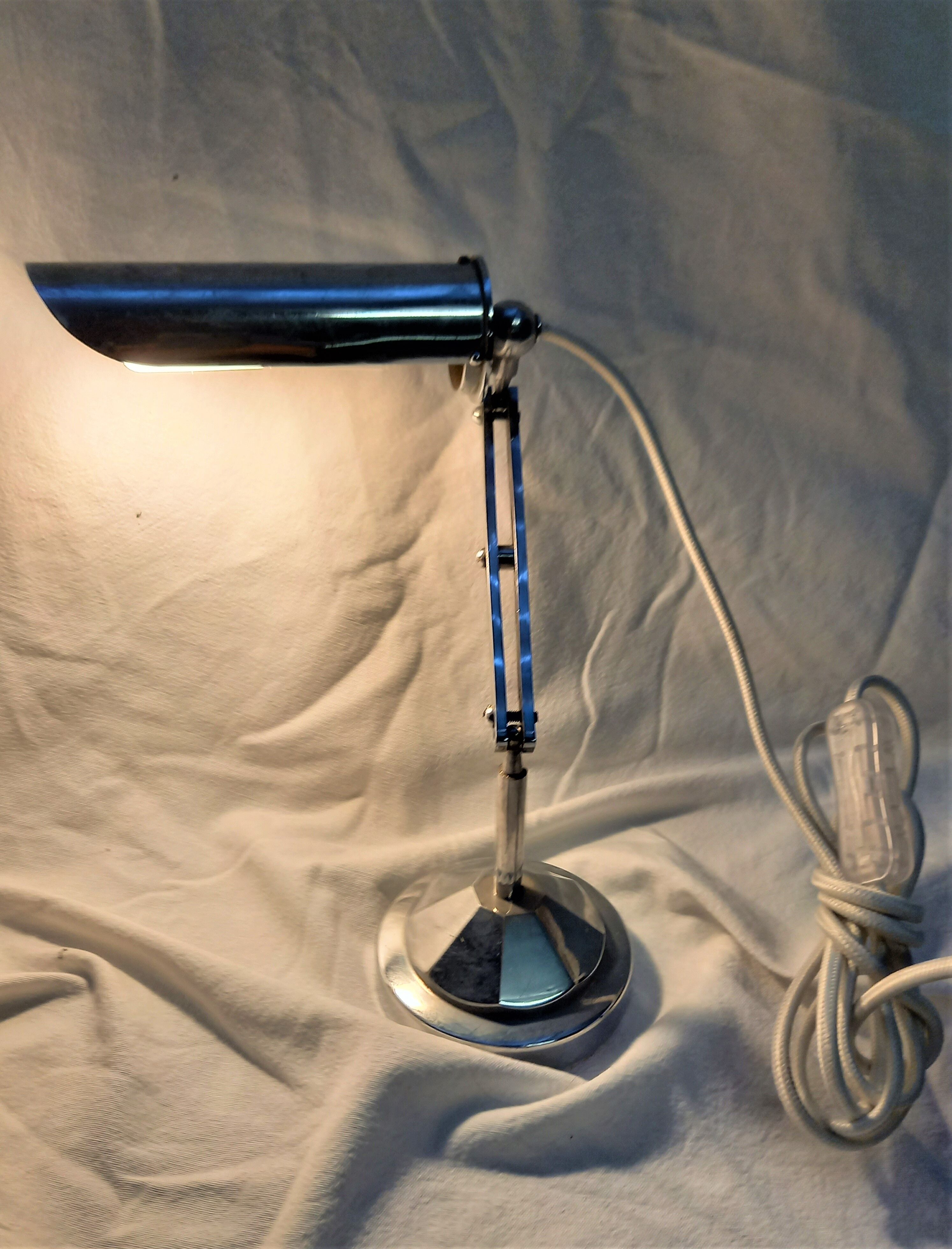 Vintage metal piano lamp 1940s/1950s