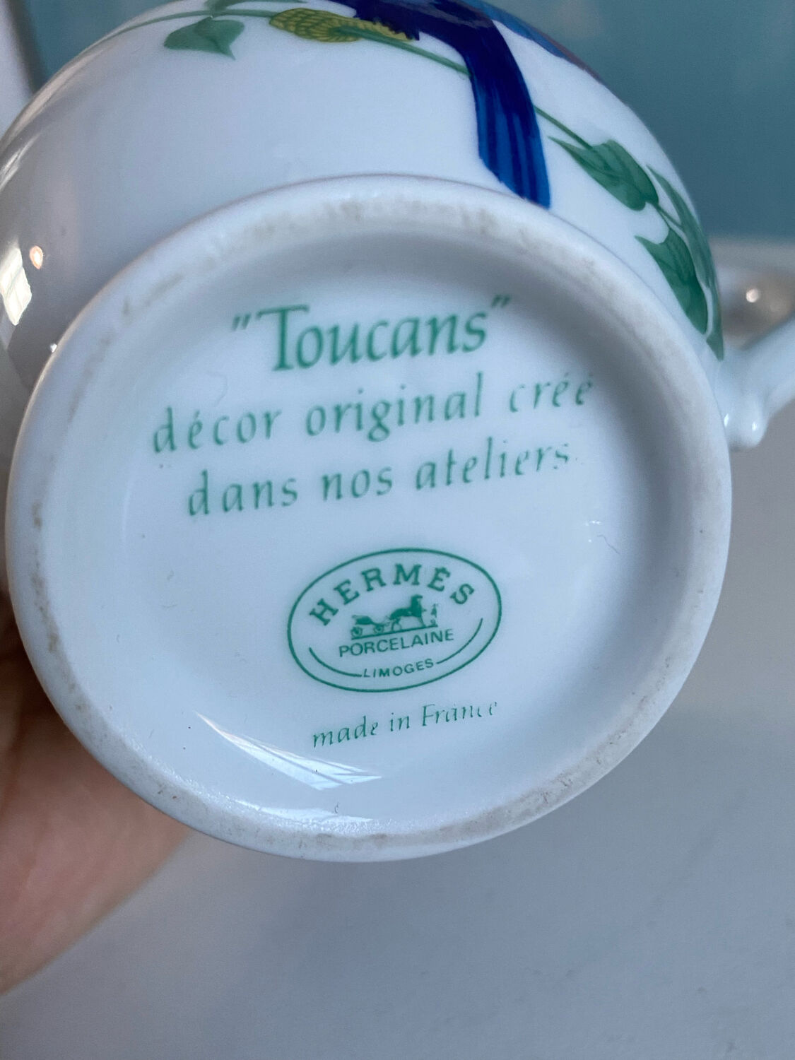 Pot à lait modèle Toucan porcelaine Hermès